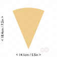 1-8_of_pie~7.25in-cm-inch-cookie.png Slice (1∕8) of Pie Cookie Cutter 7.25in / 18.4cm
