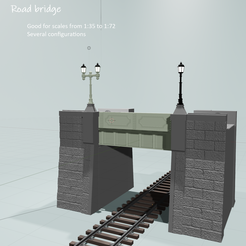 B-11.png Road bridge, 1:43, 1:64, 1:72, assembly kit, 1:35, 1:50, 1:60,