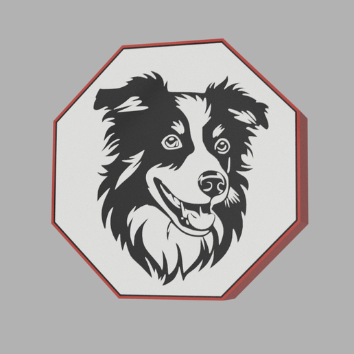 🐶 3D Dog Lamp - Modern Lighting Decoration (Octagonal Format)