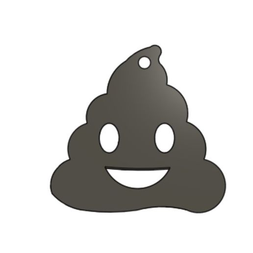 Näyttökuva-2021-06-27-143322.jpg Файл STL Poop emoji Keychain・Шаблон для 3D-печати для загрузки, Printerboy