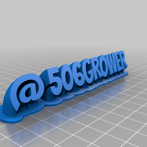 @506grower Sweeping name plate (text) 3D model