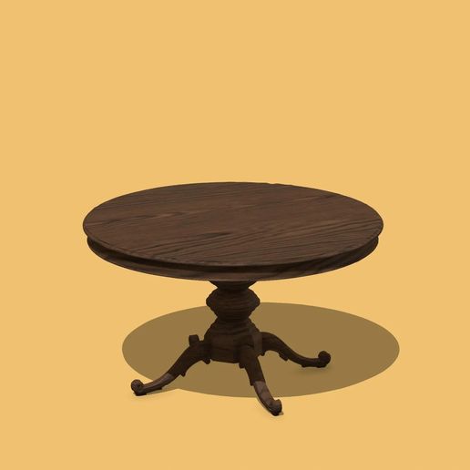 📁 Miniature Vintage Table 3D Print File: 1/12 Scale Dollhouse