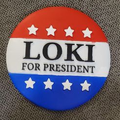 Painted-Loki-Button.png Файл STL Loki for President Button・3D-печатная модель для загрузки