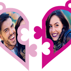llavero-porta-foto-corazon.png Fichier STL Porte-clés duo cœur photo・Objet pour imprimante 3D à télécharger