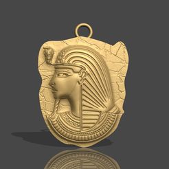 Tutankhamun's-06.jpg Fichier STL Pendentif en forme de roi Toutankhamon de l'Égypte ancienne・Plan pour impression 3D à télécharger