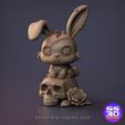 rabbitskeleton-stl-vodoo-3dprintables-stl-ss3dprintables-7.jpg Zombie Bunny STL Skully Snuggle  3d
