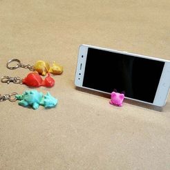 20160531_094016_s.jpg Free STL file Keychain / Smartphone Stand・3D printing design to download, Shira