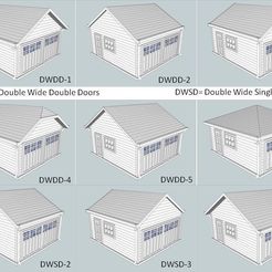 Door_Models_1.jpg Free STL file HO Scale Garages 28 Options・3D printable design to download, kabrumble