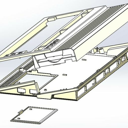View10.jpg Boîtier de l'Amiga 600 modèle imprimé en 3d