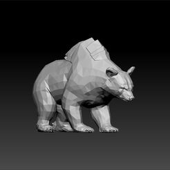 bear2.jpg modelo lowpoly de oso para juego ue5 unity3d