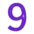 9.stl Elegant Chiseled Font Alphabet and Numbers (40 3d models)