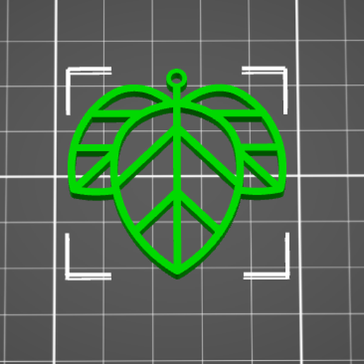 BRANCH, LEAVES, PENDANT FOR NECKLACE, JEWELRY, EARRINGS, CHARM 3D model