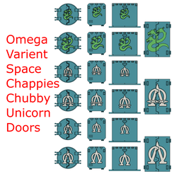 @ Fe acne ee ES Space i 2 la Chappies Chubby Cy a | aD Unicorn Doors @ Fy @ 6 mf STL file Omega Varient Space Chappies Chubby Unicorn Doors・3D printing model to download