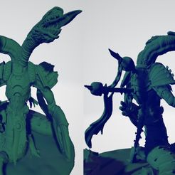 Daemon_Prince2.jpg Download free STL file Two-Headed Demonic Heir • 3D printing object, ErikTheHeretek