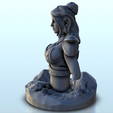 105.png Bust of woman with dress and hair in bun (19) - Medieval Fantasy Magic Feudal Old Archaic Saga 28mm 15mm