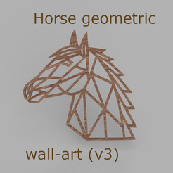 v3-horse-geometric-09876543212345678909876543221-final.png Download free STL file Horse geometric wall-art (v3) • 3D print template, RaimonLab