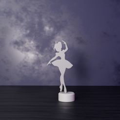 1.jpg Archivo STL Decoración de escritorio Bailarina・Objeto para impresora 3D para descargar