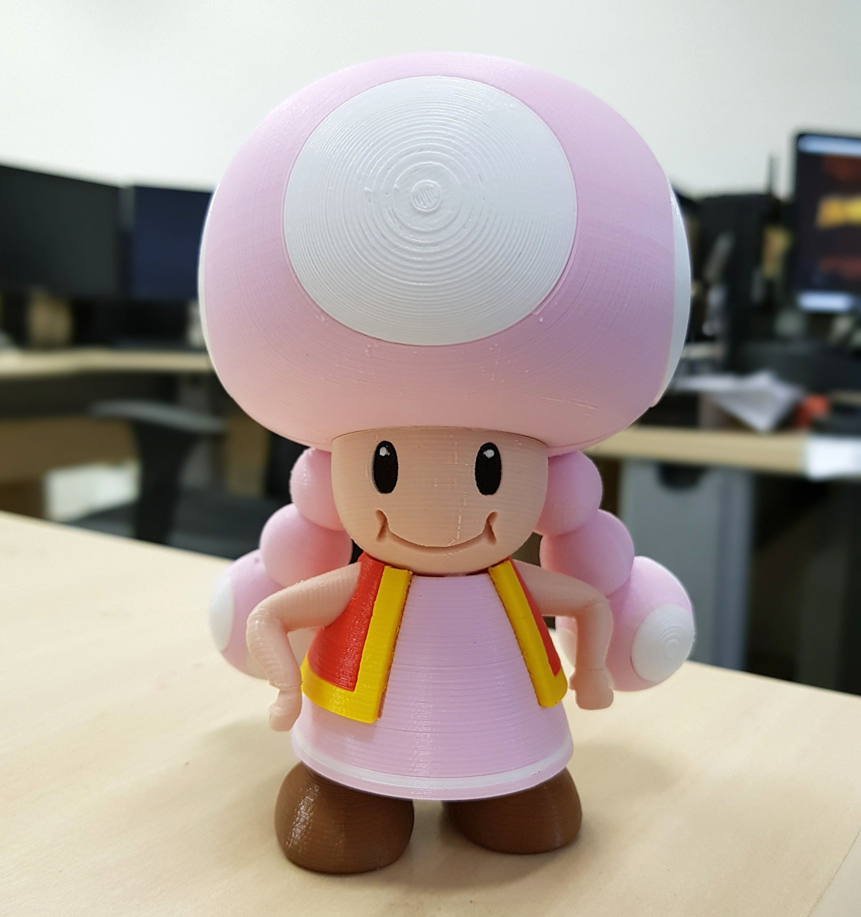 01.jpg Download free STL file Toadette from Mario games - Multi-color • 3D print object, bpitanga