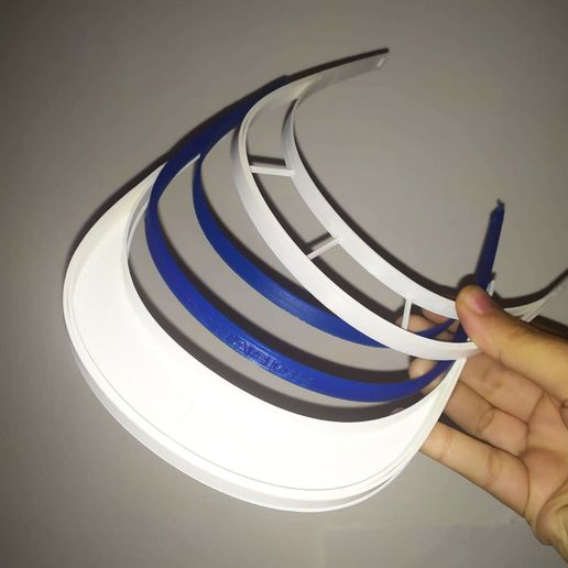 Disposable mask headbands with and without visor various models - virus crown security 3D model