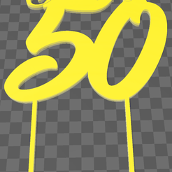 Happy503.png Cake Topper Happy 50