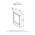 \NSPIREP IKEA minicluie ule € HEMNES MIRROR CABINET DOLLHOUSE MINIATURE 1:12 SCALE Miniature IKEA-inspired Hemnes Mirror Cabinet Furniture, Furniture for Ikea Dollhouse 1:12