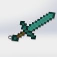 Render-1.jpg Keychain - Minecraft Sword