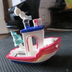 bateau test2.JPG Скачать бесплатный файл STL Benchy Christmas • Форма для 3D-печати, Jicede71