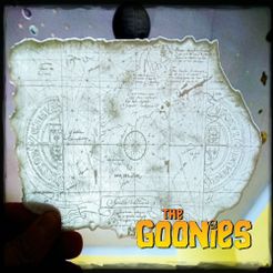 GOONNIES.jpg Free STL file LITHOPHANE GOONIES MAP・Template to download and 3D print