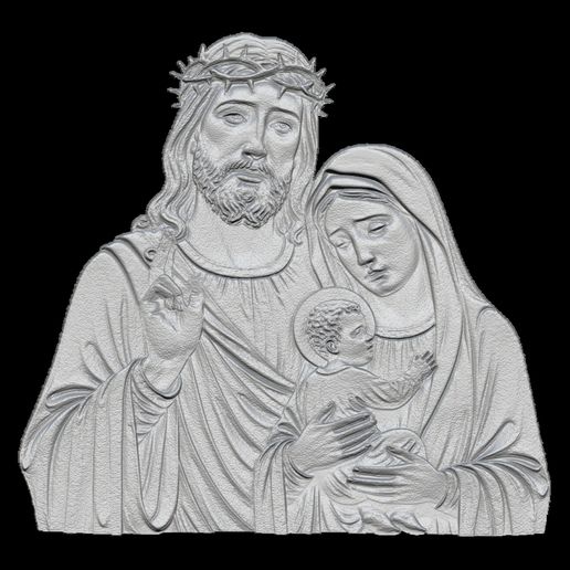 2.jpg Sculpture Sainte Famille Jésus Marie Joseph