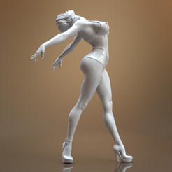 Dance3.png Archivo STL Bailarina asiática・Plan de impresora 3D para descargar