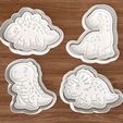 dinocookie1.jpg Conjunto de cortadores de biscoitos para dinossauros