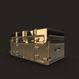 4.76.jpg Vintage Chest Set / Miniature Classic Rustic 3 Three Trunk - Suitcase