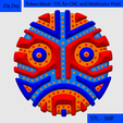 color-02.png Totem Mask Wall Art - Wall Sculpture for Decoration - Print and CNC - Multicolor Print