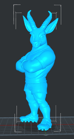 rugby springbok 3D model preview