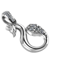 render-3.png PFAU GOLD ANHÄNGER 3D DRUCKBARES MODELL