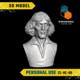 Nicolaus-Copernicus-Personal.png 3D Model of Nicolaus Copernicus - High-Quality STL File for 3D Printing (PERSONAL USE)