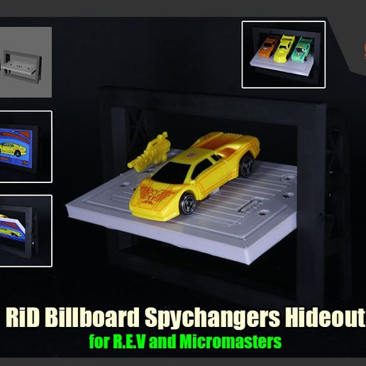 Transformers RiD Billboard Spychangers Hideout (for R.E.V and Micromasters) 3D model