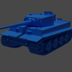 tigerrender.png Tiger I tank - 3d print (rotable turret)