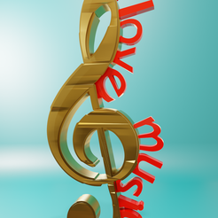 IloveMusic02.png Archivo STL Amo la música・Modelo de impresión 3D para descargar