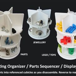 rotating-organizer_display_large.jpg Fichier STL gratuit Organiseur rotatif / Séquenceur d'assemblage de pièces / Présentoir・Modèle à télécharger et à imprimer en 3D