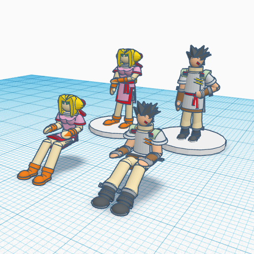 Van Flyheight and Fiona (Elisi Linette) Zoids Pilot 3D model