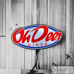 OhDeerDiner.jpg Oh Deer Diner Light Box Multicolor Ready