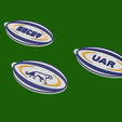 rougbys.png ARGENTINA PUMAS RUGBY BALL KEYCHAIN X3 RUGBY BALL COMBO | RUGBY BALL