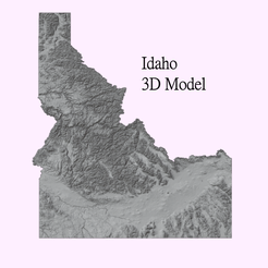 idaho_snap.png Datei STL Topografisches Modell von Idaho - 3D-Drucker und CNC STL-Datei・Design für 3D-Drucker zum herunterladen
