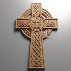 A.png Celtic Cross - 3D STL Files For CNC and 3D Printer.