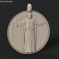 JC_vol3_M_K1.jpg 3D file Jesus Christ vol3 Medallion pendant・3D print design to download
