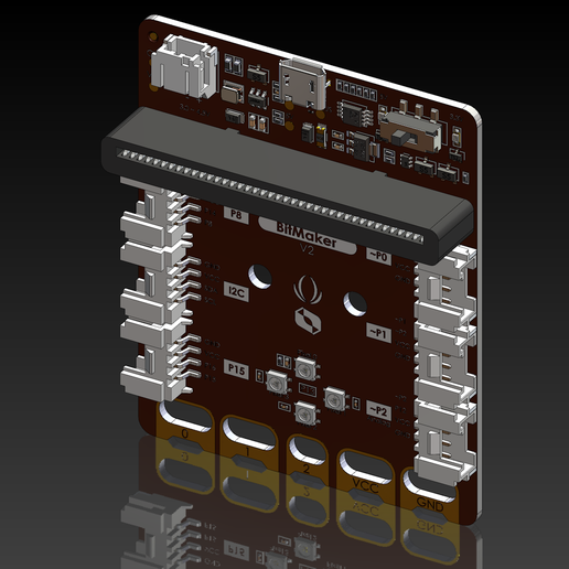 🛡️ Shield Bitmaker Grove for micro:bit・Fichier 3D pour Circuit imprimé ...
