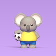 Cod1358-Koala-Soccer-1.png 3D file Koala Soccer・3D print object to download