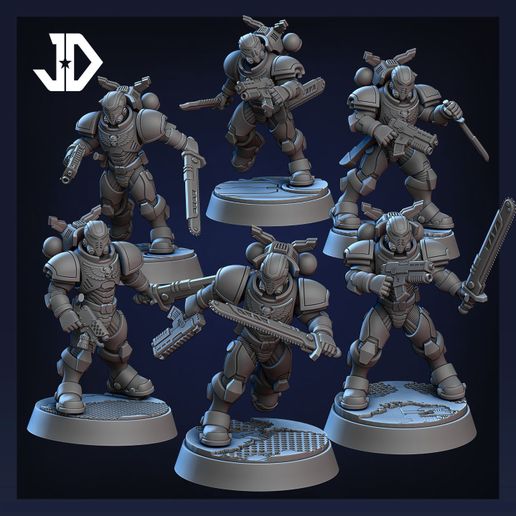 🛰 Assault Interceptors - 6 PACK・ 3D File for ・Cults