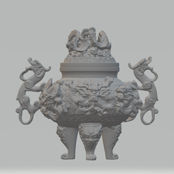 1.png STL file Chinese Ancient Bronze Ware・3D printer design to download
